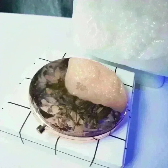 Yes Studio YS White with Rose Gold Tone Pocket Mirror - Picture 8 of 13